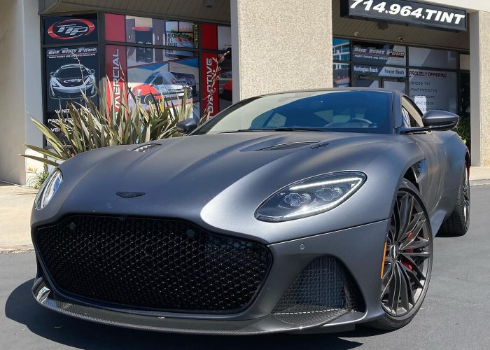 Aston Martin with ceramic window tint installed by The Tint Pros in Orange County